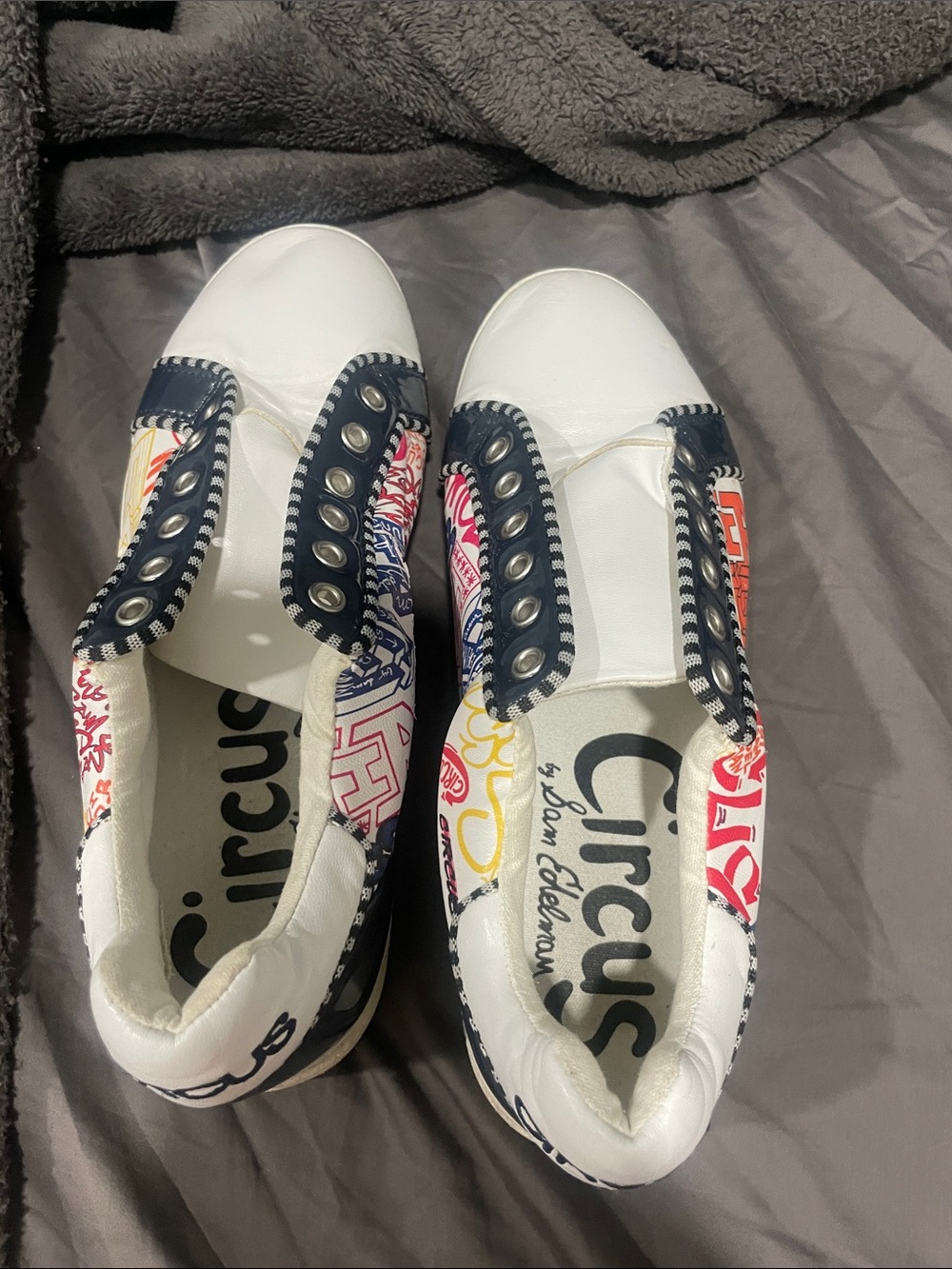 VTG Circus by Sam Edelman Graffiti Art Sneakers | Indie Vanguard Rare Print 6.5